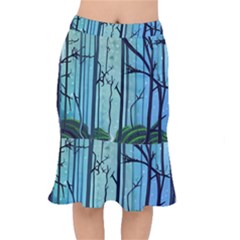 Nature Outdoors Night Trees Scene Forest Woods Light Moonlight Wilderness Stars Short Mermaid Skirt