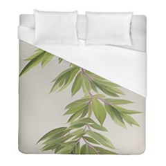 Watercolor Leaves Branch Nature Plant Growing Still Life Botanical Study Duvet Cover (full/ Double Size)