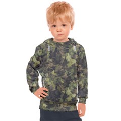 Green Camouflage Military Army Pattern Kids  Hooded Pullover