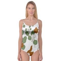 Nasturtium Flowers Plant Leaves Camisole Leotard 