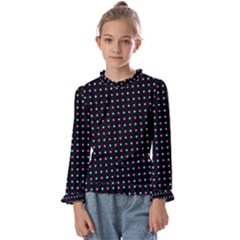 Pattern Dots Dot Seamless Kids  Frill Detail T-shirt