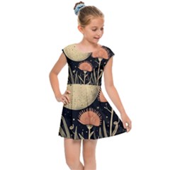 Flowers Space Kids  Cap Sleeve Dress