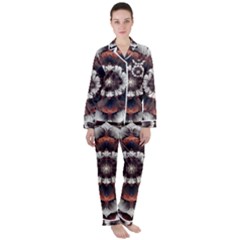 Mandala Design Pattern Women s Long Sleeve Satin Pajamas Set	