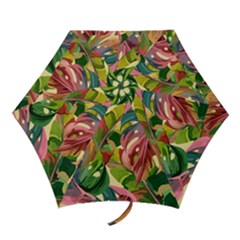 Monstera Colorful Leaves Foliage Mini Folding Umbrellas by Maspions