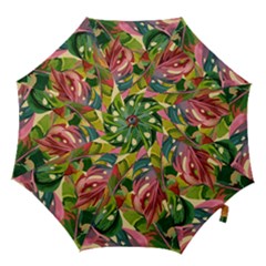 Monstera Colorful Leaves Foliage Hook Handle Umbrellas (medium) by Maspions