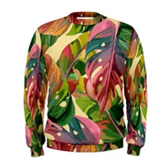 Monstera Colorful Leaves Foliage Men s Sweatshirt