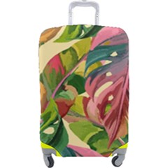 Monstera Colorful Leaves Foliage Luggage Cover (large) by Maspions