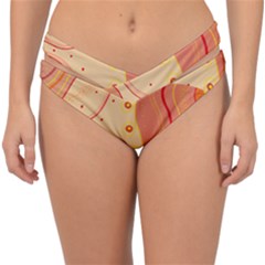 Lines Abstract Colourful Design Double Strap Halter Bikini Bottoms