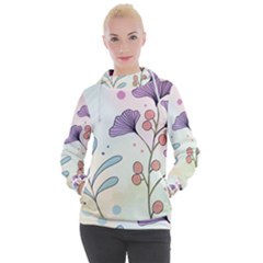 Flower Paint Flora Nature Plant Women s Hooded Pullover by Maspions