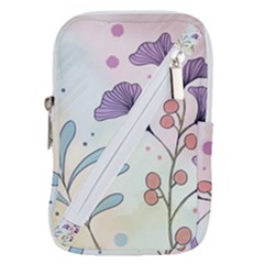 Flower Paint Flora Nature Plant Belt Pouch Bag (small) by Maspions