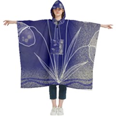 Flower Nature Abstract Art Women s Hooded Rain Ponchos