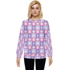 Flower Art Pattern Geometric Hidden Pocket Sweatshirt