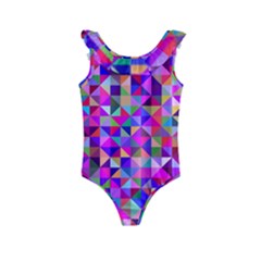 Floor Colorful Triangle Kids  Frill Swimsuit by Maspions