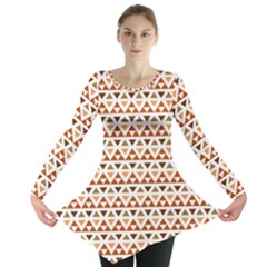 Geometric Tribal Pattern Design Long Sleeve Tunic 