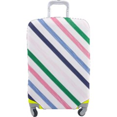 Retro Vintage Stripe Pattern Abstract Luggage Cover (large)