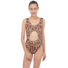 Apple Leftovers Collage Random Pattern Center Cut Out Swimsuit by dflcprintsclothing