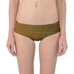 Anstract Gold Golden Grid Background Pattern Wallpaper Classic Bikini Bottoms by Maspions