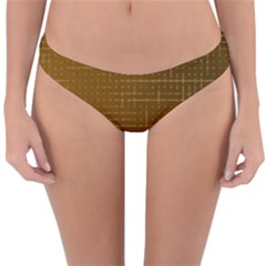 Anstract Gold Golden Grid Background Pattern Wallpaper Reversible Hipster Bikini Bottoms by Maspions