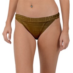 Anstract Gold Golden Grid Background Pattern Wallpaper Band Bikini Bottoms by Maspions