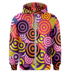 Abstract Circles Background Retro Men s Zipper Hoodie