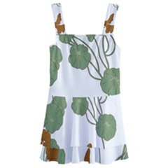 Nasturtium Flower Plant Leaves Kids  Layered Skirt Swimsuit by Maspions