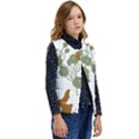 Nasturtium Flower Plant Leaves Kid s Button Up Puffer Vest	 View2