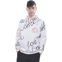 Seamless Pattern Coffee Text Men s Pullover Hoodie