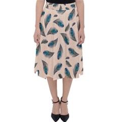 Background Palm Leaves Pattern Classic Midi Skirt