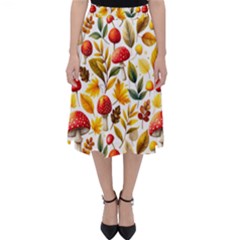 Mushroom Autumn Fall Classic Midi Skirt by Maspions