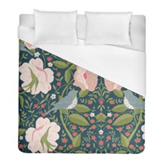 Spring Design With Watercolor Flowers Duvet Cover (full/ Double Size)