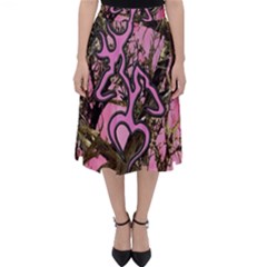 Pink Browning Deer Glitter Camo Classic Midi Skirt