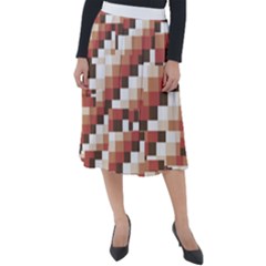 Chromaticmosaic Print Pattern Classic Velour Midi Skirt  by dflcprintsclothing