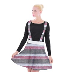 Vintage Vibrant Stripes Pattern Print Design Suspender Skater Skirt by dflcprintsclothing