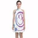 Blink 182 logo Velvet Halter Neckline Dress  View1