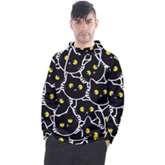 Cat Pattern Pet Drawing Eyes Men s Pullover Hoodie