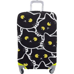 Cat Pattern Pet Drawing Eyes Luggage Cover (large) by Maspions