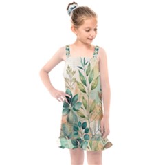 Flowers Spring Kids  Overall Dress