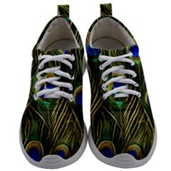 Peacock Pattern Mens Athletic Shoes