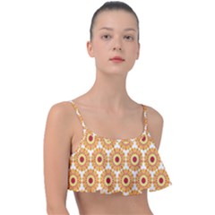 Pattern Shape Design Art Drawing Frill Bikini Top by Maspions