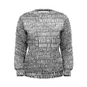 Kiss me before world war 3 typographic motif pattern Women s Sweatshirt View1