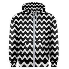 Wave Pattern Wavy Halftone Men s Zipper Hoodie by Maspions