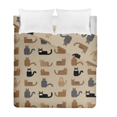 Cat Pattern Texture Animal Duvet Cover Double Side (full/ Double Size)