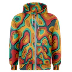 Paper Cut Abstract Pattern Men s Zipper Hoodie