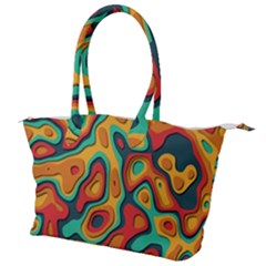 Paper Cut Abstract Pattern Canvas Shoulder Bag by Maspions