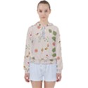 Spring Art Floral Pattern Design Women s Tie Up Sweat View1