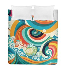 Waves Ocean Sea Abstract Whimsical Duvet Cover Double Side (full/ Double Size) by Maspions