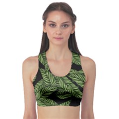 Background Pattern Leaves Texture Fitness Sports Bra