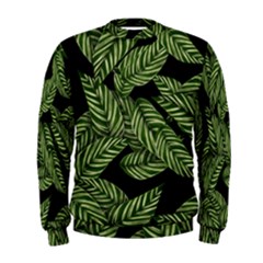 Background Pattern Leaves Texture Men s Sweatshirt