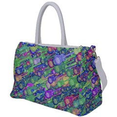 Sktechy Style Guitar Drawing Motif Colorful Random Pattern Wb Duffel Travel Bag by dflcprintsclothing