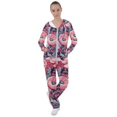 Vintage Floral Poppies Women s Tracksuit